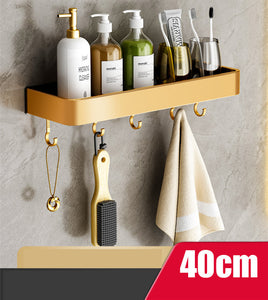 Bathroom Perforated Towel Storage RackProduct information:
 


 Installation method: screw embedded/adhesive
 
 Material: Space Aluminum
 
 Style: modern minimalist
 
 Number of layers: 1 layer
 
 StoragBathroom Perforated Towel Storage Rack