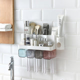 Toothbrush Holder Bathroom Shelving Perforation-free Suction Wall BathProduct information:
 


 Product Category: Toothbrush holder
 
 Function: Storage, squeeze toothpaste, no punching
 
 Material: Plastic
 
 Style: No, with hair dryeToothbrush Holder Bathroom Shelving Perforation-free Suction Wall Bathroom Toiletry Set