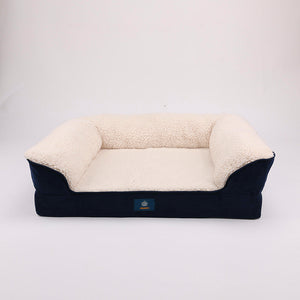 Dog Sofa Bed Four Seasons Universal Sofa HouseName: Pet sofa bed
 
 Size: 50*65*18, 71*58*18
 
 Material: polyester fiber
 
 Product category: pet nest
 
 Color: Navy blue.Seasons Universal Sofa House