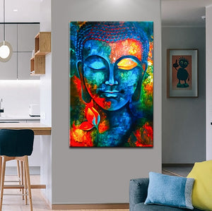 God Buddha Wall Art Canvas  Modern Buddha Canvas Art Paintings On The Wall Canvas Pictures Buddhism Posters Wall Decor - Mekel’s Elegant Interior Store