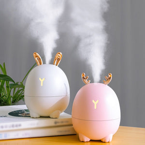 USB Humidifier Cartoon Deer Rabbit HumidifierOverview:
 
 Nano-atomization purifies the air and moisturizes the skin.
 
 New improvements and larger sprays.
 
 Stop dry burning and low noise, quiet business.
 
USB Humidifier Cartoon Deer Rabbit Humidifier