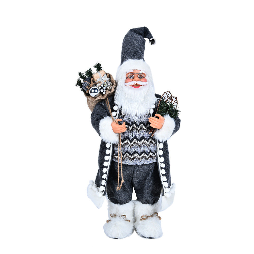 Santa's home decorationsPacking: OPP bag
 
 Item no: HT - A806811
 
 Material: polyester + plastic
 
 Product Number :HT-A806811
 
 Size: 30 cm
 
 Category: Christmas Decorations
 
 Craft: home decorations