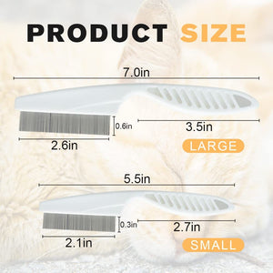 Multifunctional Pet Comb Tear Stain Removal Comb Magic Pets Grooming Comb Kit For Small Dogs Puppies  Pet Grooming Brush Fine-Tooth Stainless Grooming Massage Comb