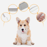 Multifunctional Pet Comb Tear Stain Removal Comb Magic Pets Grooming Comb Kit For Small Dogs Puppies  Pet Grooming Brush Fine-Tooth Stainless Grooming Massage Comb