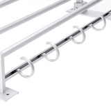 Bathroom shelf towel rackAluminum 2-layer wall-mounted bathroom towel rack, storage rack, shelf, kitchen, hotel, clothes, towel rack, storage bag
 
 
 specification:
 
 Elegant and practicalBathroom shelf towel rack