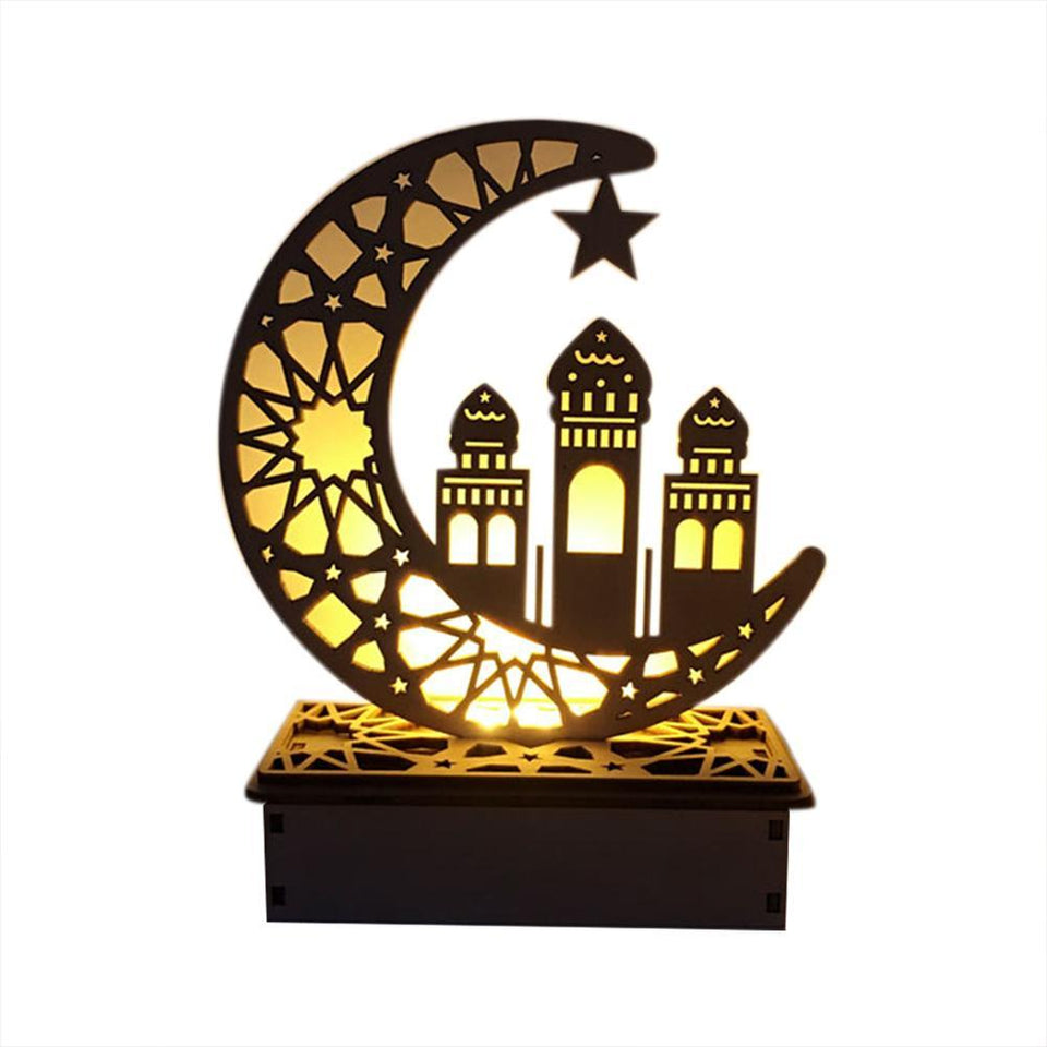 home decoration wooden lamp moon table lamp - Mekel’s Elegant Interior Store