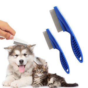 Multifunctional Pet Comb Tear Stain Removal Comb Magic Pets Grooming Comb Kit For Small Dogs Puppies  Pet Grooming Brush Fine-Tooth Stainless Grooming Massage Comb