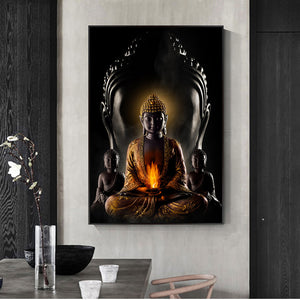 God Buddha Wall Art Canvas  Modern Buddha Canvas Art Paintings On The Wall Canvas Pictures Buddhism Posters Wall Decor - Mekel’s Elegant Interior Store