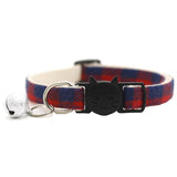 Pet Plaid Bowless Bell Collar