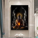 God Buddha Wall Art Canvas  Modern Buddha Canvas Art Paintings On The Wall Canvas Pictures Buddhism Posters Wall Decor - Mekel’s Elegant Interior Store