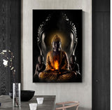 God Buddha Wall Art Canvas  Modern Buddha Canvas Art Paintings On The Wall Canvas Pictures Buddhism Posters Wall Decor - Mekel’s Elegant Interior Store