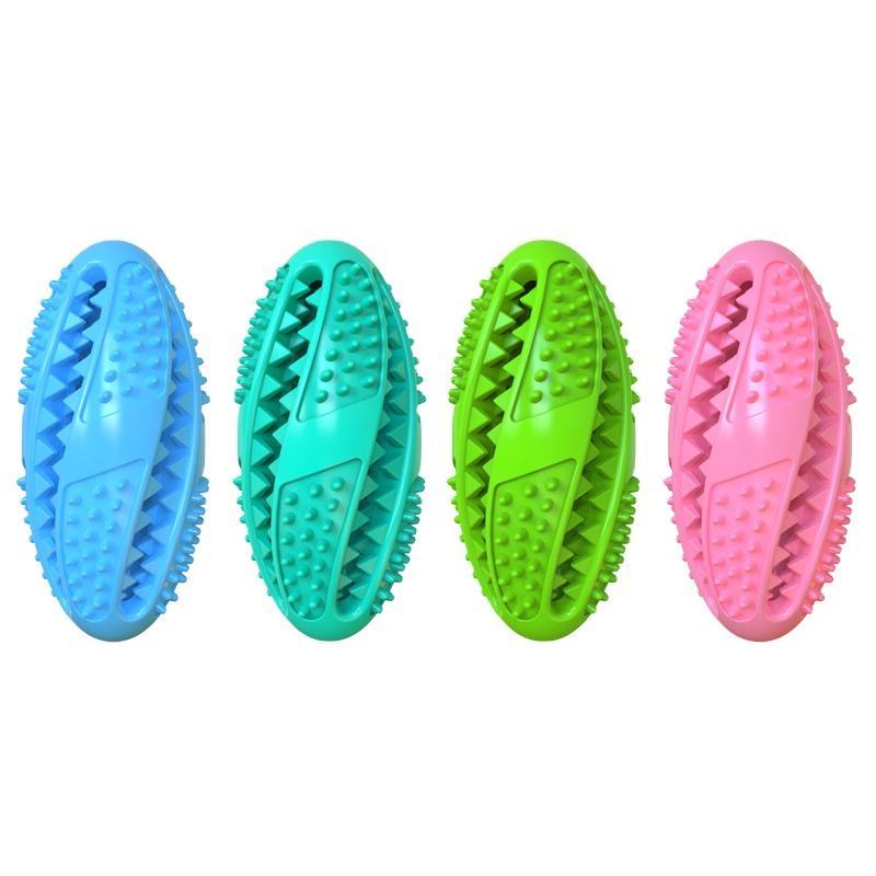 High Quality Manufacturer Hot Sale Round Rubber Leakage Food Pet Toy Ball Customized Puzzle Teeth Clean Dog Toys Eco Friendly