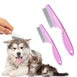 Multifunctional Pet Comb Tear Stain Removal Comb Magic Pets Grooming Comb Kit For Small Dogs Puppies  Pet Grooming Brush Fine-Tooth Stainless Grooming Massage Comb