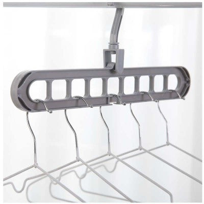 9-hole Clothes Hanger Organizer Space Saving HangerOverview:
 
 This hanger can greatly save your wardrobe space.
 
 Dormitory and apartment for limited space.
 
 Keep your shirts, pants and shirts organized and wrin9-hole Clothes Hanger Organizer Space Saving Hanger