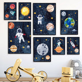 Astronaut Wall Art Canvas Painting - Mekel’s Elegant Interior Store