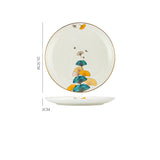 Dinner Plates Ceramic Steak Plate Web PorcelainProduct Information:
 
 Material: porcelain
 
 Design: Plants and flowers
 
 Style: Nordic style
 
 Shape: Round
 
 Origin: Mainland China
 
 Popular element: small Dinner Plates Ceramic Steak Plate Web Porcelain