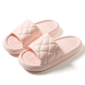 New Rhombus Home Slippers Summer Non-slip Floor Bathroom Slipper LightOverview:
 
 Unique design, stylish and beautiful.
 
 Good material, comfortable wear.
 
 A variety of colors, any choice.
 
 
 


 Product information:
 


 Sole Ma-slip Floor Bathroom Slipper Lightweight Simple House Shoes