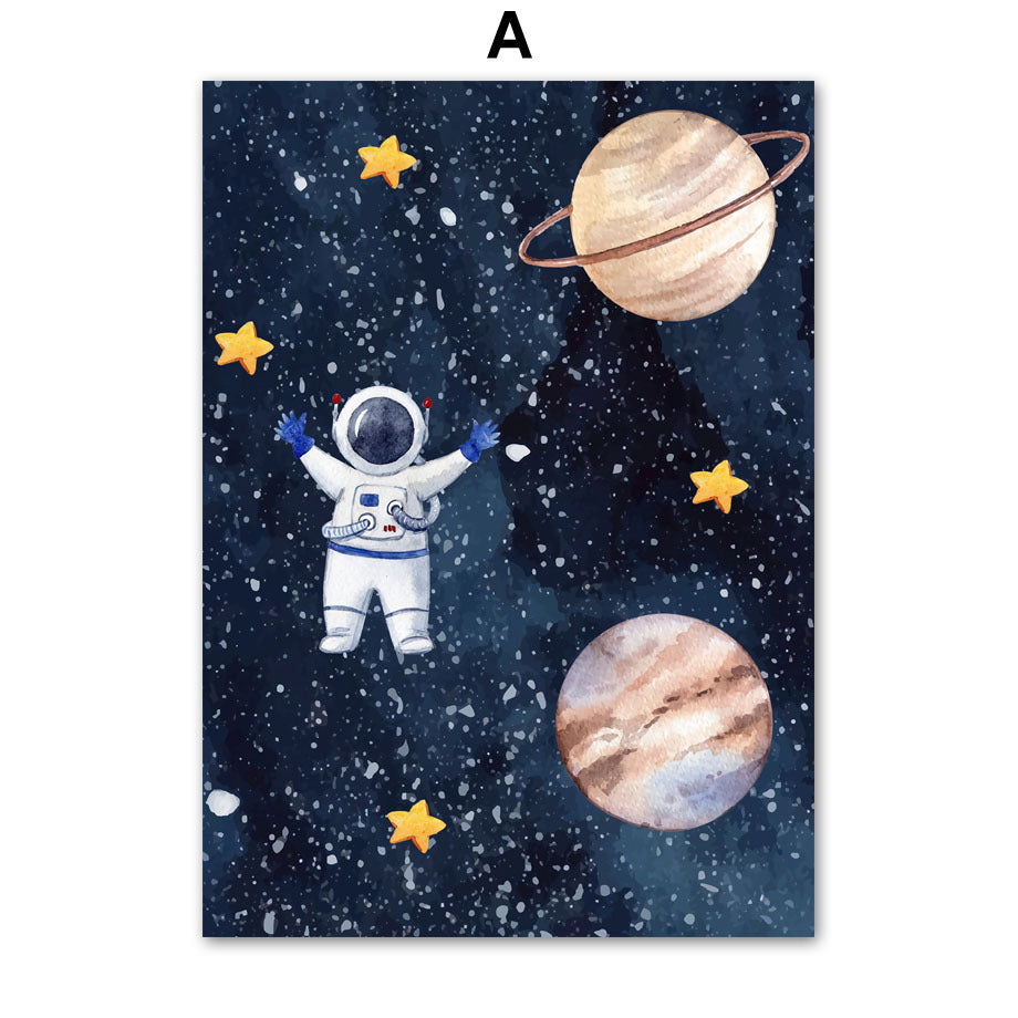 Astronaut Wall Art Canvas Painting - Mekel’s Elegant Interior Store