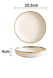 Wedding Gifts Home Bowls And PlatesProduct information:
 


 Material: Porcelain
 
 Pattern: gold trim
 
 Style: American
 
 Bowl diameter: 4.5 inches
 
 Color classification: A platinum 8 inch shalloWedding Gifts Home Bowls