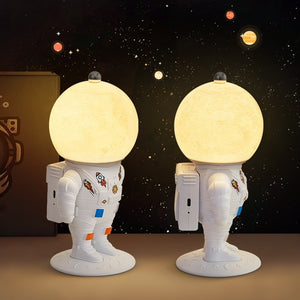 Creative Astronaut Moon Charging Astronaut Small Night Lamp - Mekel’s Elegant Interior Store