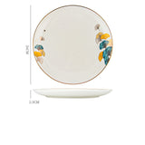 Dinner Plates Ceramic Steak Plate Web PorcelainProduct Information:
 
 Material: porcelain
 
 Design: Plants and flowers
 
 Style: Nordic style
 
 Shape: Round
 
 Origin: Mainland China
 
 Popular element: small Dinner Plates Ceramic Steak Plate Web Porcelain