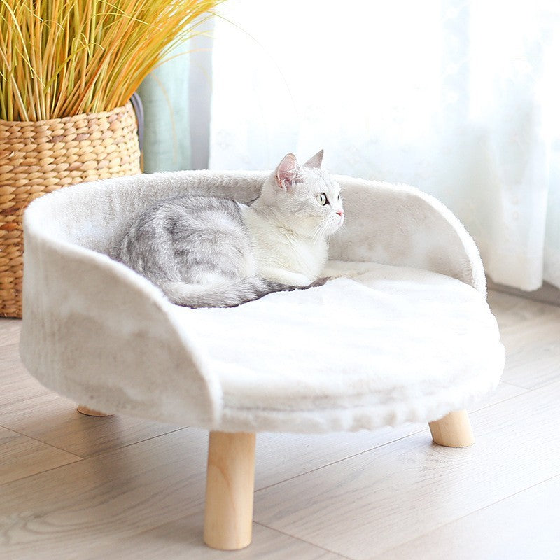 Pet Nest Teddy Puppy Dog Bed Kitten High Sofa NestProduct information:
 


 The material：wooden
 
 Category of Product：Pet house
 
 Brand:At the tail
 
 Whether the source of patent goods:no
 
 Color:Small rabbit haPet Nest Teddy Puppy Dog Bed Kitten High Sofa Nest