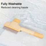 Pet Grooming Brush One-Click Hair Removal Gentle On Skin Pet Anti-Mite Hair Cleaning Brush Pressure Grooming Brush For Dogs