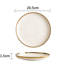 Wedding Gifts Home Bowls And PlatesProduct information:
 


 Material: Porcelain
 
 Pattern: gold trim
 
 Style: American
 
 Bowl diameter: 4.5 inches
 
 Color classification: A platinum 8 inch shalloWedding Gifts Home Bowls