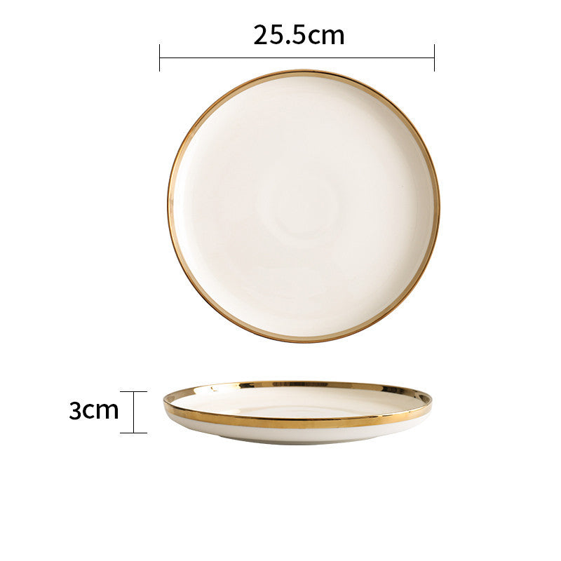 Wedding Gifts Home Bowls And PlatesProduct information:
 


 Material: Porcelain
 
 Pattern: gold trim
 
 Style: American
 
 Bowl diameter: 4.5 inches
 
 Color classification: A platinum 8 inch shalloWedding Gifts Home Bowls