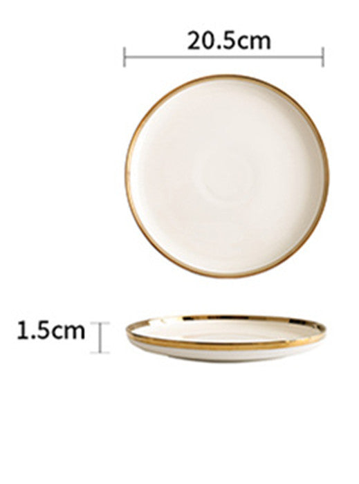 Wedding Gifts Home Bowls And PlatesProduct information:
 


 Material: Porcelain
 
 Pattern: gold trim
 
 Style: American
 
 Bowl diameter: 4.5 inches
 
 Color classification: A platinum 8 inch shalloWedding Gifts Home Bowls