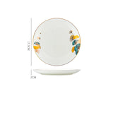 Dinner Plates Ceramic Steak Plate Web PorcelainProduct Information:
 
 Material: porcelain
 
 Design: Plants and flowers
 
 Style: Nordic style
 
 Shape: Round
 
 Origin: Mainland China
 
 Popular element: small Dinner Plates Ceramic Steak Plate Web Porcelain